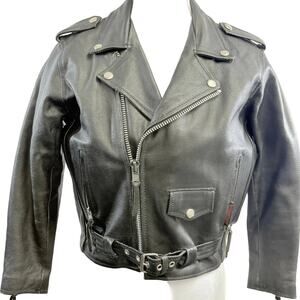 Interstate Leather biker style jacket, size 12